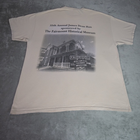 35th Annual James Dean Run 2014 Tee Mens XL Double Sided Graphic Print Shirt - Picture 5 of 12